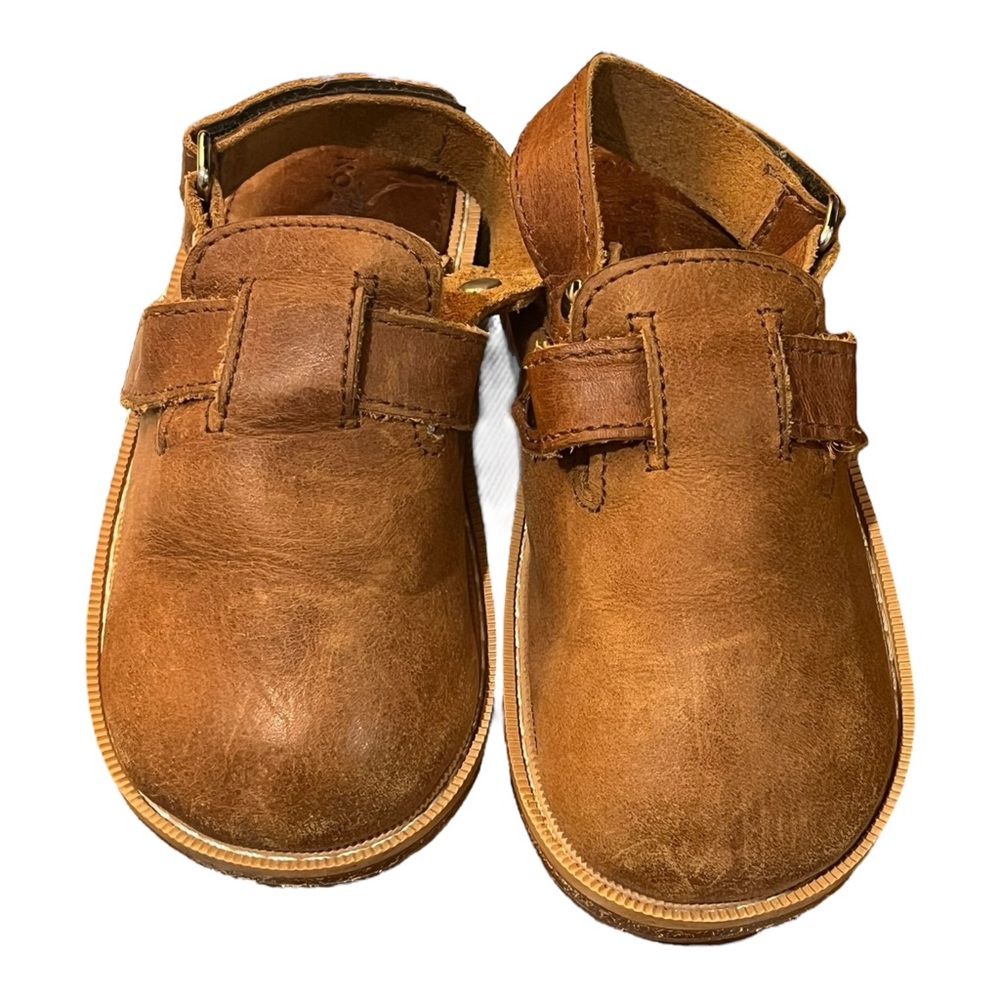 Mikoleon Unisex Kids Leather Shoes EU 26 / US 9.5 Brown Handmade w/ Dust Bag